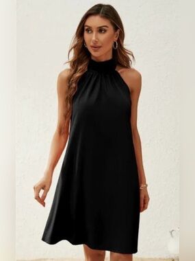 Lauren Ralph Lauren Black Sleeveless Trapeze Dress